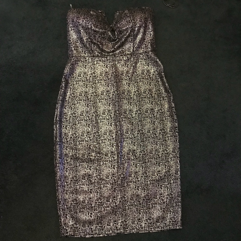 Shimmering strapless dress